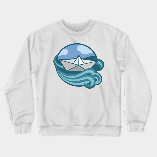 paper ship Crewneck Sweatshirt by FromBerlinGift